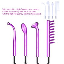 갈바닉 얼굴 고주파 피부 마사지기 초음파 가정용 홈케어 DARSONVAL 4Pcs 고주파 얼굴 MushroomNozzle 첨부, 03 보라색