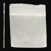 일회용 투명 주름 자바라 빨대 위생 스트로우 7mm 25cm 400개입