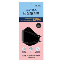 퓨어맥스 황사방역마스크 KF94 대형 블랙, 50개, 1매