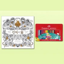 30대여성 취미 컬러링북 수채색연필 48색 캘리그라피