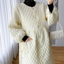 패딩원피스 여자 누빔 퀄팅 패딩 롱 원피스