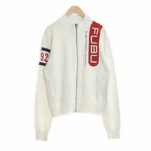 푸부 fubu 화이트 면혼방 니트집업가디건 여자 S 3302