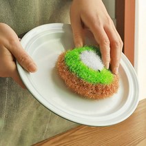 과일모양수세미 곰모양수세미 아크릴 설거지 색상랜덤, 코코 곰돌이수세미 1P, (색상랜덤)