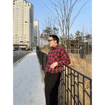 [착한플리츠] 꾸안꾸 체크 셔츠 남방