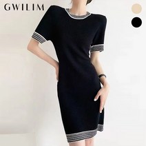 (귈림) 와플 배색포인트 반팔 원피스(GBMOP209P)