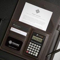 대기업 공무원 오피스 A4 서류정리 계산기 폴더서류판, 다크그레이