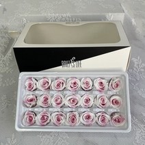프리저브드플라워 프리저보드플라워박스 디퓨저 돔 미니 재료 21 개상자 학년 2 3cm, 라이트 핑크 화이트, 2-3cm(21개)