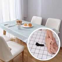 캠핑 체크 테이블보 행사방수식탁보 식탁유리대용, 그레이체크(b)