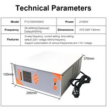 무설치 가정용초음파식기세척기 40KHz 900W 1500W 3000W 초음파 발생기 산업용 변환기 식기 세척기 탱크 Fa, 02 EU, 05 2100W 220V 40KHz
