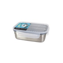 코멕스 블럭형 스텐 보관 밀폐용기 820ml, 단품, 1개