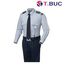 경비복 상의 긴팔 T-19-08 그레이 M~4XL 셔츠 경비 복 남방 카라 봄 가을 겨울 빅사이즈 티뷰크