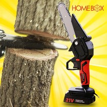 홈박스 무선강철전기톱 무선 전기톱 충전식 소형 체인 톱, 기본형세트