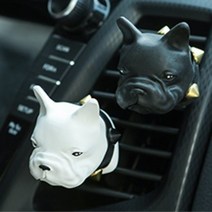 불독 방향제 차량 프렌치불독 차량용석고방향제, 화이트:블랙체리, 블랙체리, 1개