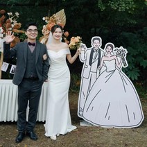 주문제작 장식 표지판 연회 입구 환영 카드 결혼선물로 좋은 웨딩등신대 하객포토존 / 포토테이블, 180cm