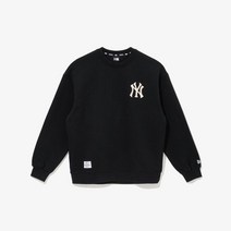 뉴에라 공식스토어 스타필드안성] 뉴에라 MLB 뉴욕 양키스 체크 아플리케 맨투맨 블랙_13784865