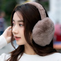 OMT 접이식 극세사 방한 귀마개 파스텔 왕귀마개 OFS-EMF15 겨울 패션 귀도리, 브라운
