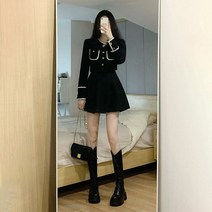 여성 가을고급 정장 원피스 대학 투피스