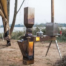 BIEL 팰릿난로 소형 연통 가정용 휴대용 오븐 화목, 풀세트