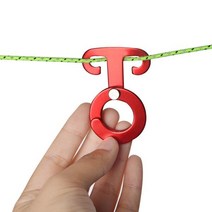 캠핑장 빨랫줄 알루미늄 캠핑 밧줄 스트링 걸이 후크, 5개
