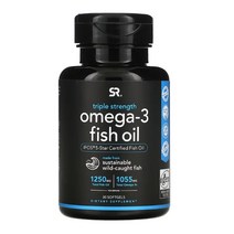 Sports Research 스포츠리서취 오메가3 피쉬오일 FISHOIL 1250mg 30개 3팩