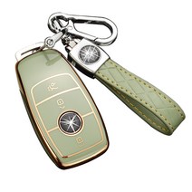 baina 벤츠 키케이스 A/B/C/S/E 클래스 gla glc gls glb gle비토 스마트키 benz 키홀더, B형, 민트 그린