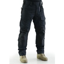 ZAPT Tactical Pants Molle 립스톱 전투 바지 사냥 군대 카모 멀티캠 블랙 팬츠 남성용 캥거루, Large, Solid Black