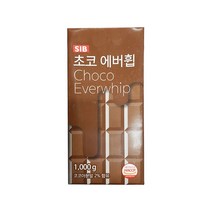 [성진] 선인 초코 에버휩 1000g 가당 초코휘핑크림 식물성크림 (아이스박스 포장상품), 4개, 4개
