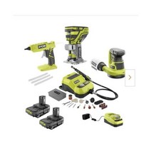 RYOBI 4-도구 취미 컴팩트 키트 18V 무선 및 2 15 Ah 배터리 피스L1401K2N