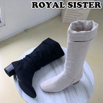 C2S 396 5cm 여성 여자 쿠션 신발 구두 미들힐 마부츠 롱부츠힐