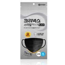 크리넥스 스타일마스크 블랙 대형3매입, 3매입
