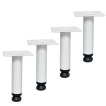 원통조절다리 120mm 가구다리 상다리 발통 테이블다리 조절발, 화이트 4개