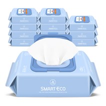 스마트에코 [스마트에코] 비바체 100매 12팩 캡형 물티슈, 1