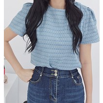 제이애니 노르딕 패턴 모직 블라우스