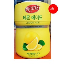 레몬에이드 파우더(리치스 550g) 음료베이스 카페용 6개 식자재마트 대용량 업소용