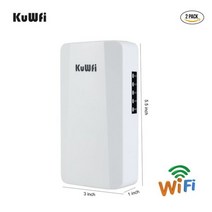 공유기 KuWFi 와이파이 라우터 300Mbps 야외 무선 브리지 24G AP 1KM 장거리 리피터 와이파이 익스텐더 110/00M LAN 포트 1PC/2PCS, 01 ONE PCS