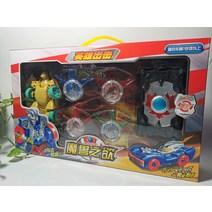 오트만 피규어 인형 변형 전차 기계 몬스터 자동차 창문로봇청소기, T02-레이드 왕 크리스탈 케이스세트