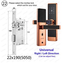 유리문도어락 출결관리 지문인식 강화도어도어락 2022 new l1 golden smart door lock tuya wifituya zigbeett 잠금 앱 디지털 지능형 전기, 22x190, 없음