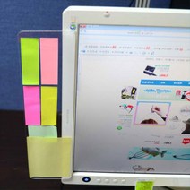 컴퓨터 모니터 부착 아크릴 투명 메모보드 포스트잇, 타입, 화이트