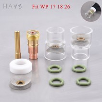 용접기 용접용품 12pcs tig 용접 12 파이렉스 유리 컵 키트 토치 wp17 18 26 스터비 콜렛 바디 가스 렌즈 세트, 2.4mm, 2.2.4mm - WP17 18 26