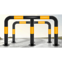 M자 볼라드 규격 탄성 주차스토퍼 앙카 충격 고정식, M형 89x1500x600x2.0mm