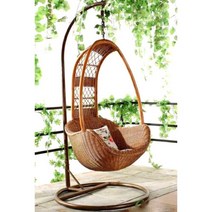 등나무 흔들 의자 정원 발코니 라탄 인테리어 카페, 브라운 리얼 등나무