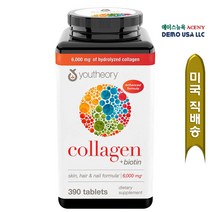 캐나다 유씨어리 콜라겐 어드밴스 포뮬라 6000mg 390정 대용량 5+1 Youtheory Collagen Advanced Formula 390 Tablets, 1개