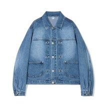 PARTIMENTO 리벳 인스톨 데님 트러커 자켓 페이드 블루 Rivet Install Denim Trucker Jacket Fade Blue YE