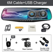 룸미러형 블랙박스 룸미러 스마트 룸밀러 차량용 자동차 카메라 차량 car dvr fhd 레이더 감지기 dash cam for russia video recorder with, 6m 케이블 USB, 64g