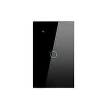 MFI 인증 Apple Homekit 스마트 스위치 EU 표준 LED 라이트 WiFi 터치 Siri Alexa Google 홈과 함께 작동, 04 1 Gang US_02 WHITE