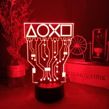 아파트현관문 스마트 3D 얼굴인식도어락 3D 야간 램프 게임실 책상 설치 조명 장식 테이블 콘솔 아이콘 로, 07 G7_04 16Color Lava base