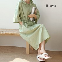 [에이치스타일] [H스타일](OP)후드아노락원피스