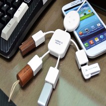 귀여운 노트북 PC 컴퓨터 데스크탑 미니 USB 확장 연장 멀티 허브 분배기 4 포트, 아이맨 USB허브 4포트