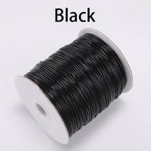 10 메터/묶음 0.5-2.5mm 가죽 라인 왁스 코드 코튼 스레드 스트링 스트랩 목걸이 로프 비드 팔찌 DIY 쥬얼리 만들기 용품, 2.5mm, Black