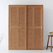 마켓비 BELOIN 슬라이딩 넓은 2문 옷장 / 원목 미닫이 장롱, 캄포어베니어